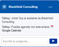 Panel de ejemplo de Talksy